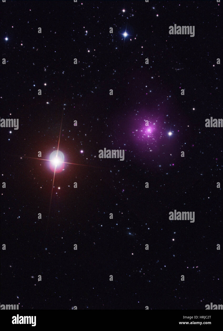 Abell 383, Galaxy Cluster, WF Composite Stock Photo