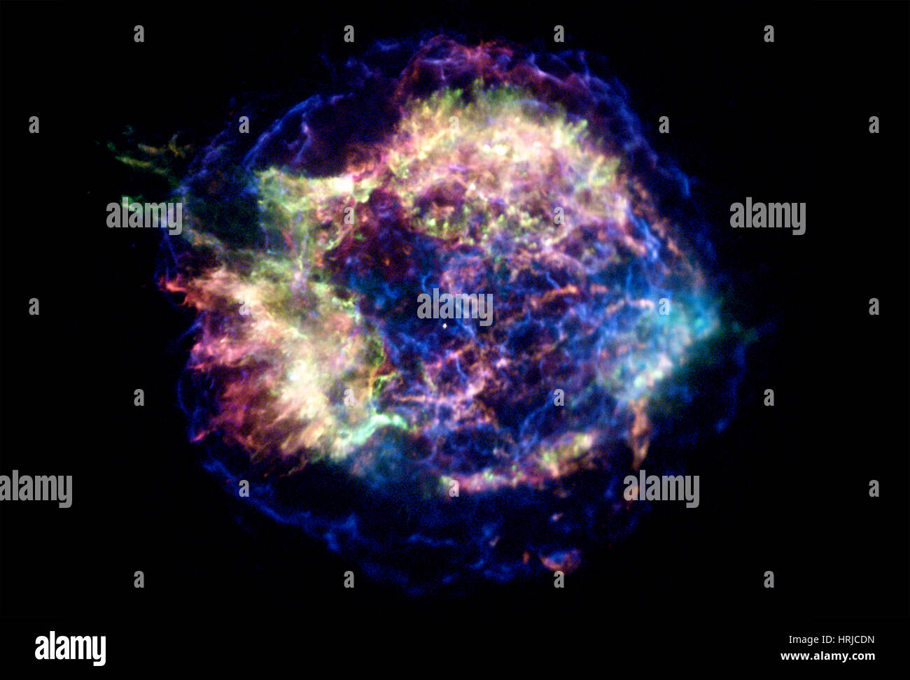 Cassiopeia A, Supernova Remnant, X-Ray Stock Photo