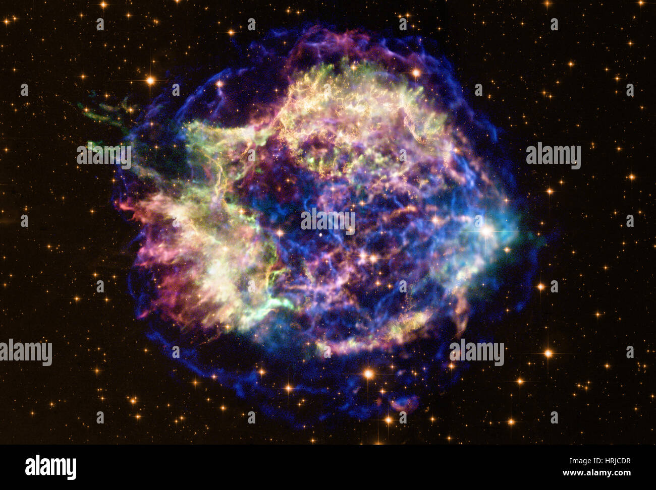 Cassiopeia A, Supernova Remnant, Composite Stock Photo
