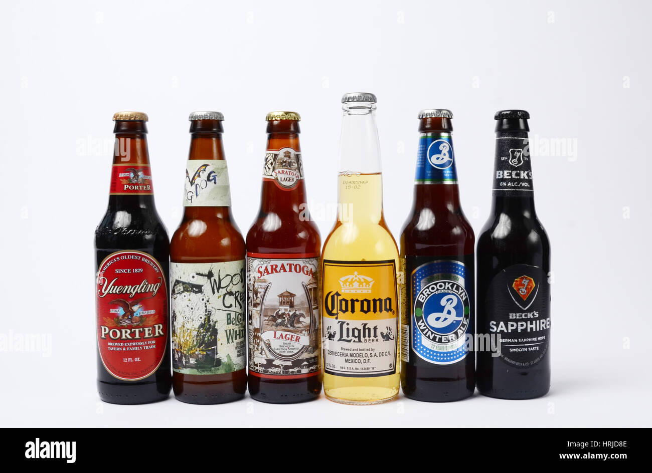 Variety of Beers Stock Photo