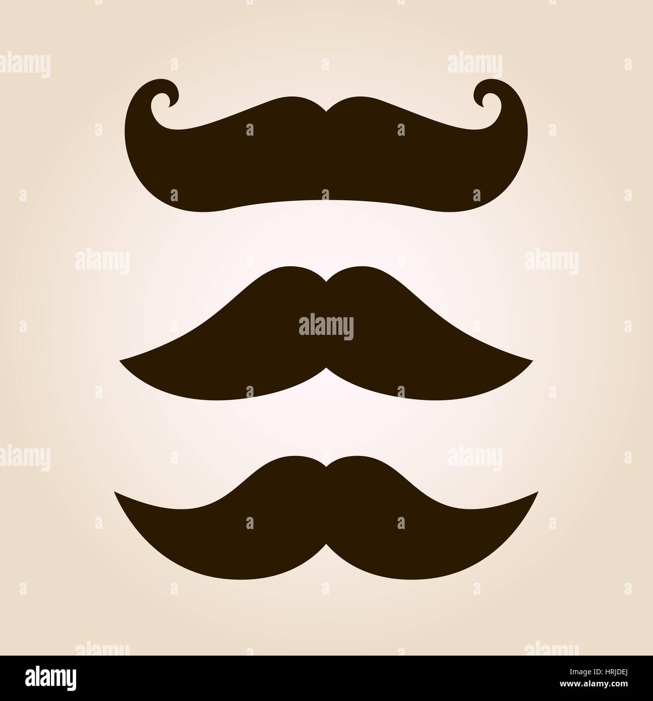 Stylized mustache set hi-res stock photography and images - Alamy