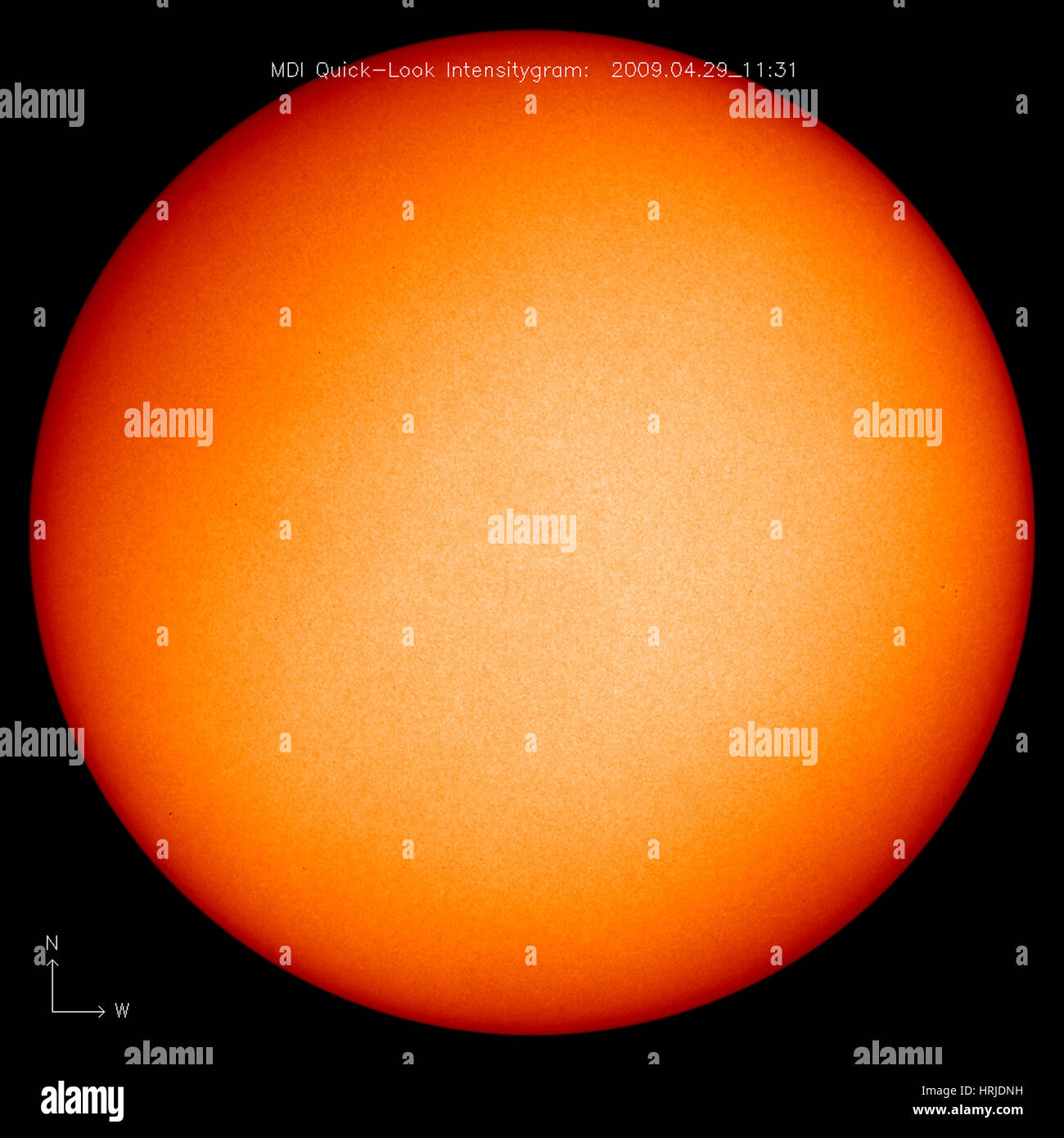 Sunspots, Solar Cycle 24, SOHO, 2009 Stock Photo