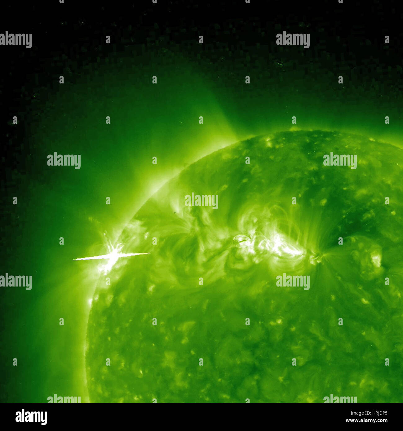 Solar Storm, Ultraviolet, 2010 Stock Photo