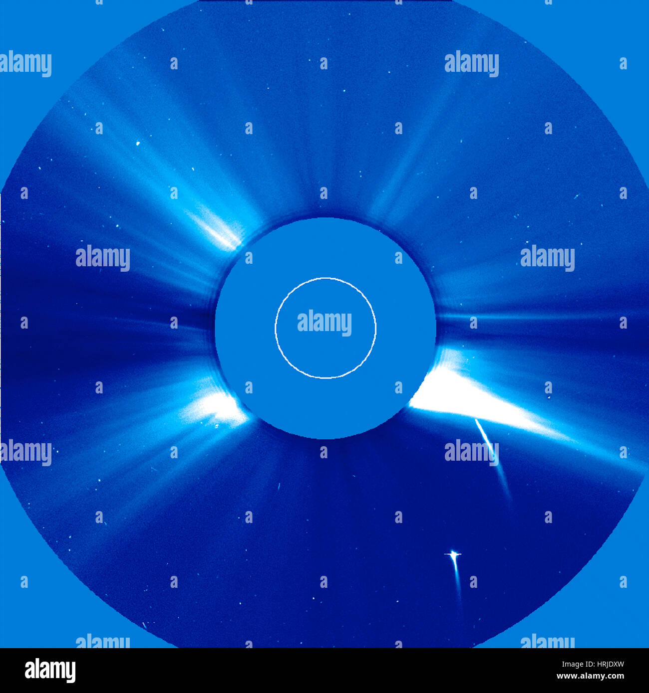 Solar Corona, Sungrazing Comets, LASCO Stock Photo