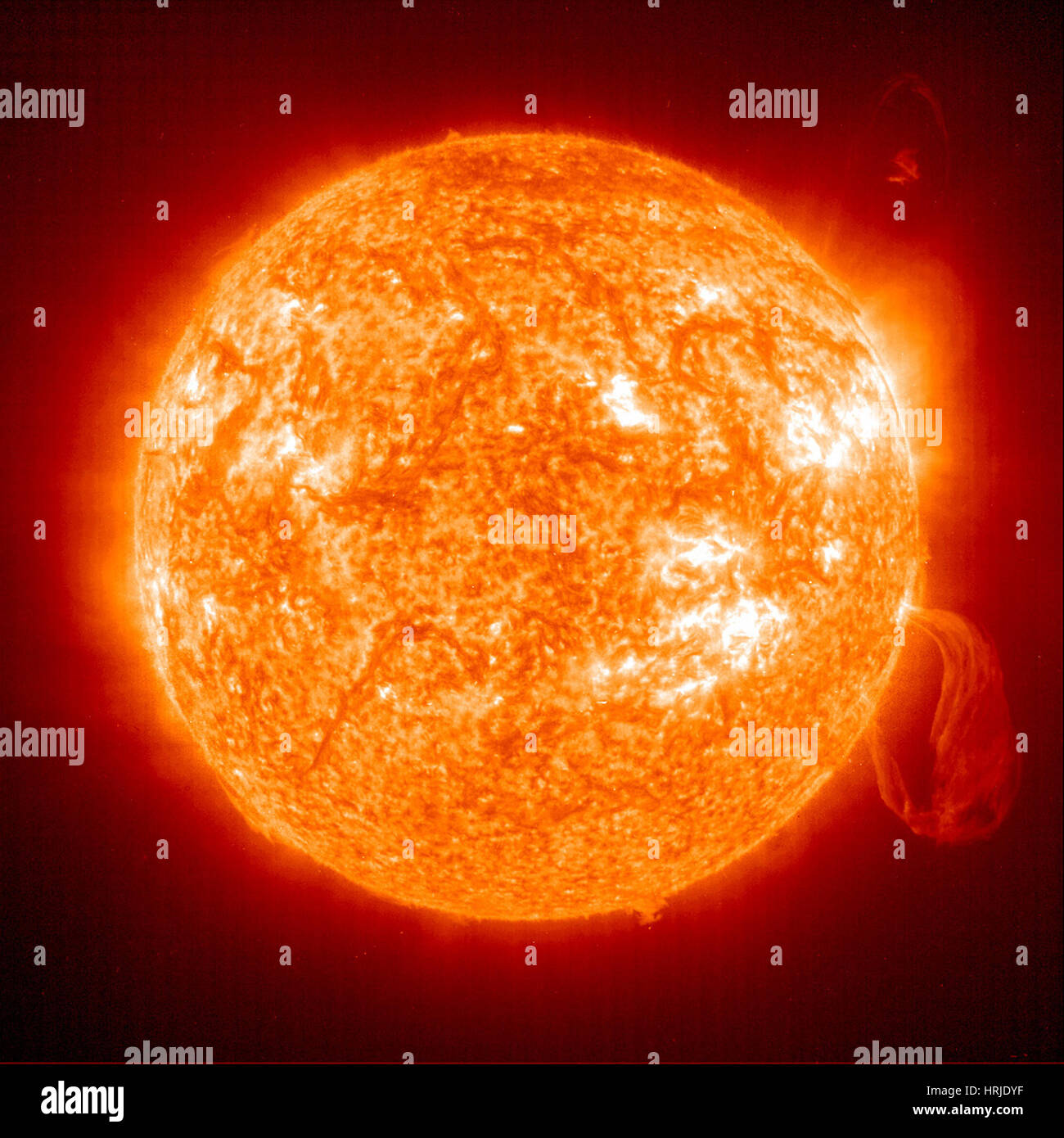 Solar Prominence, EIT, 2001 Stock Photo