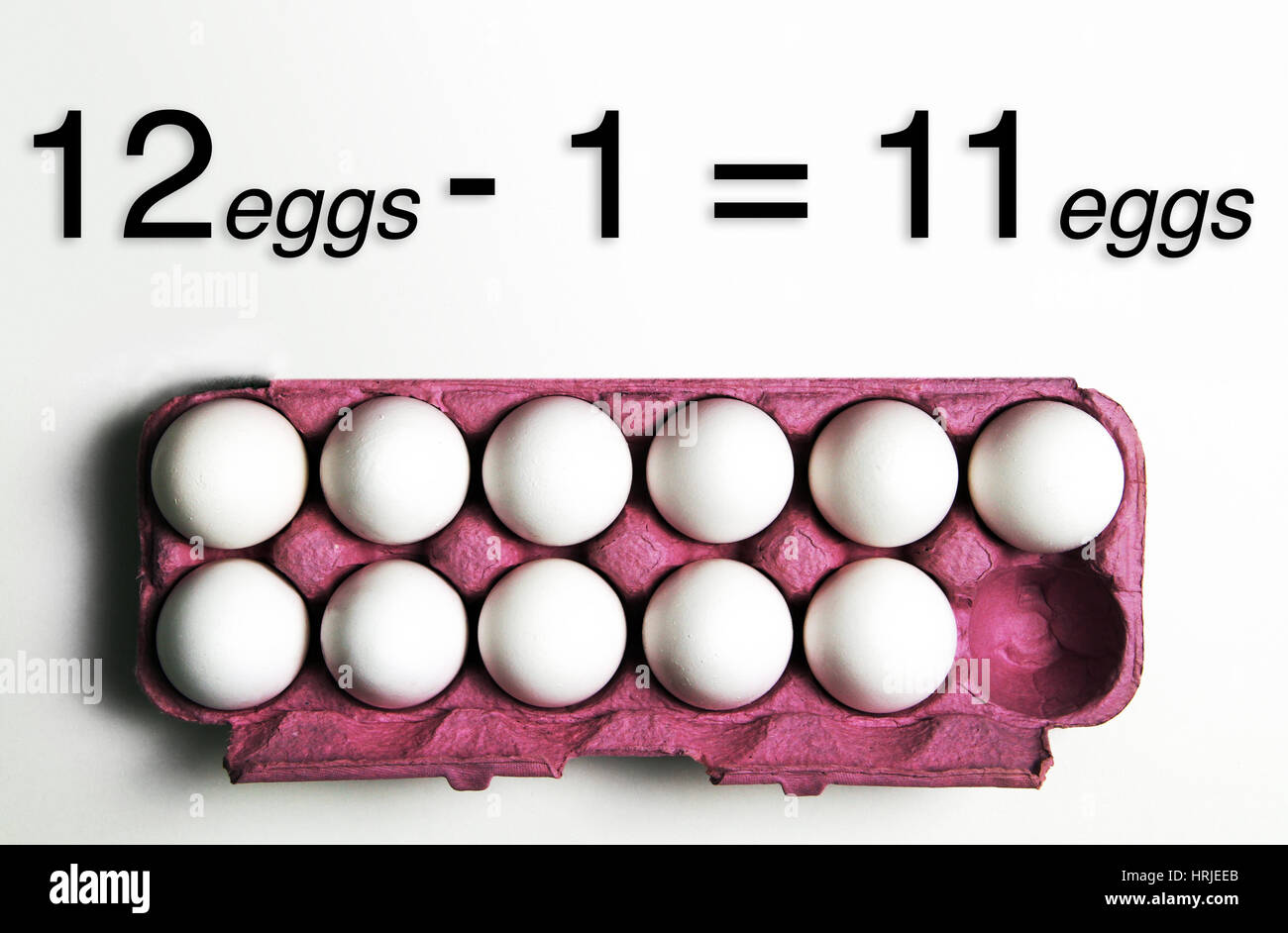 11 Eggs Stock Photo