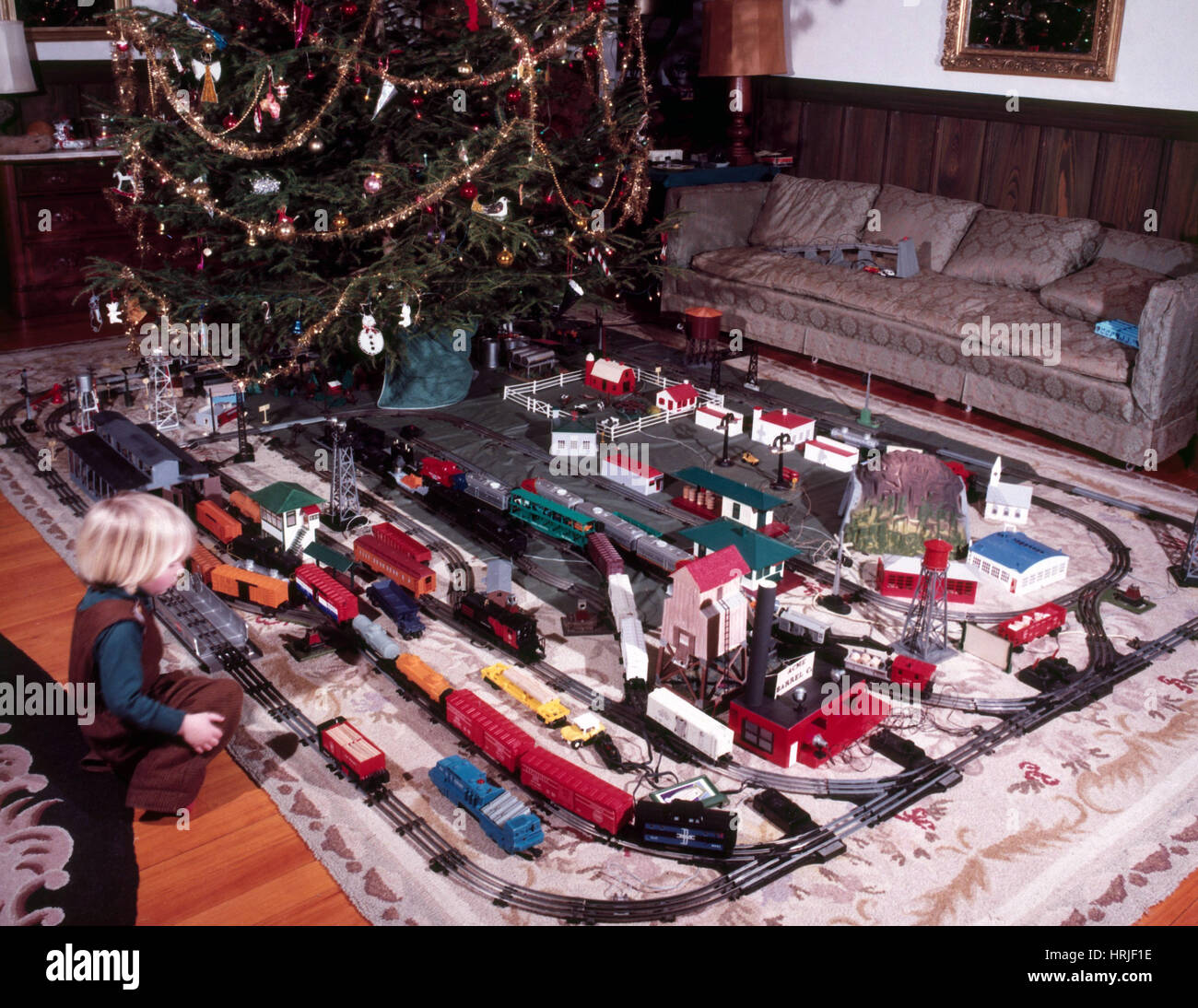 Christmas Morning, 1957 Stock Photo