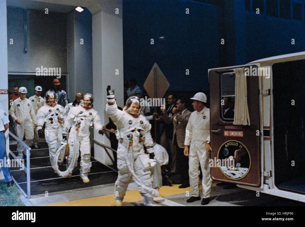 Apollo 11 Crew, Pre-Launch Countdown, KSC Stock Photo