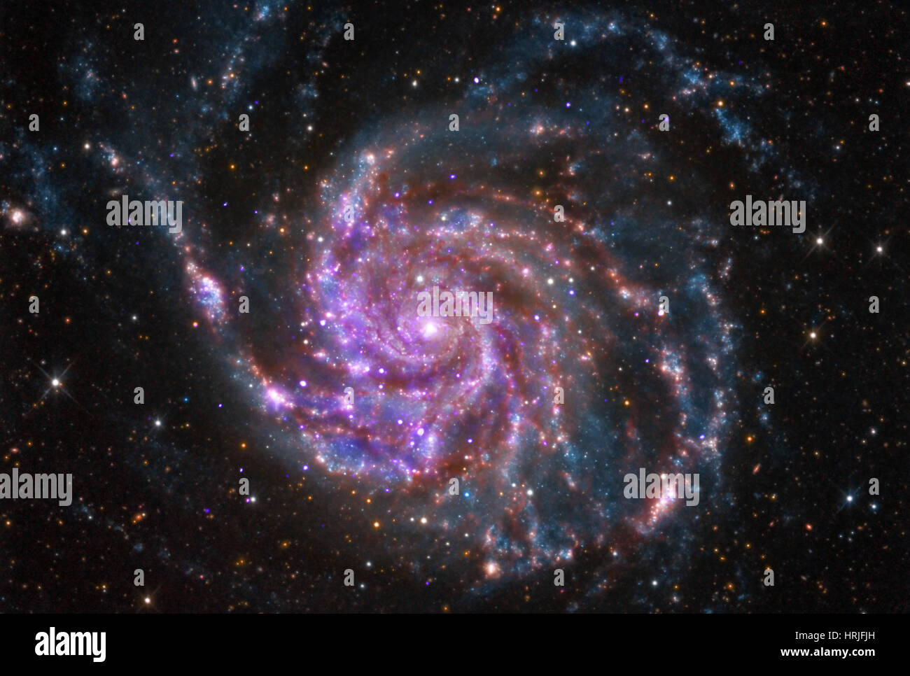 Pinwheel Galaxy, M101, NGC 5457, Composite Stock Photo
