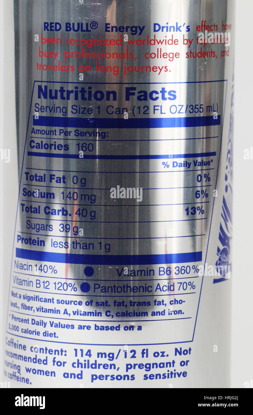 Red Bull Energy Drink Nutrition Facts