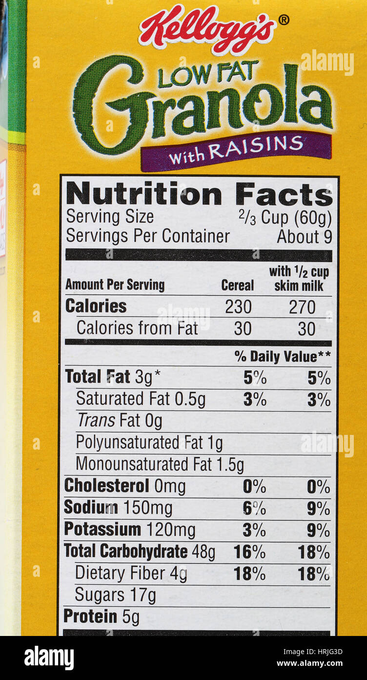 Granola Cereal Nutrition Facts Besto Blog