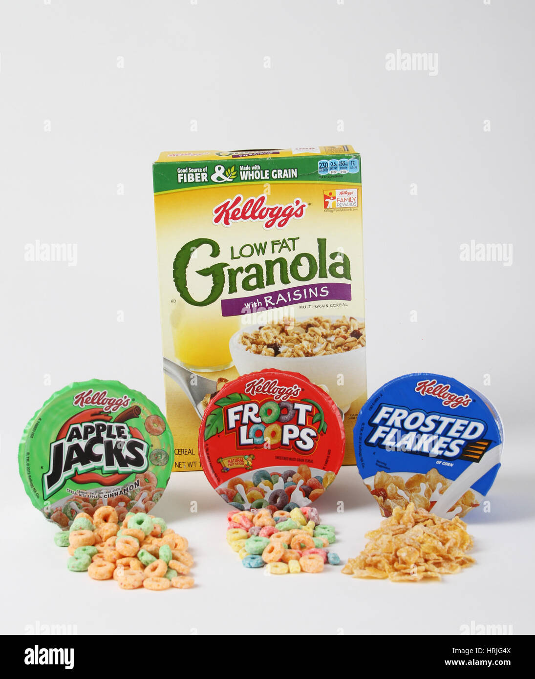 Sugary Cereals and Granola Stock Photo Alamy