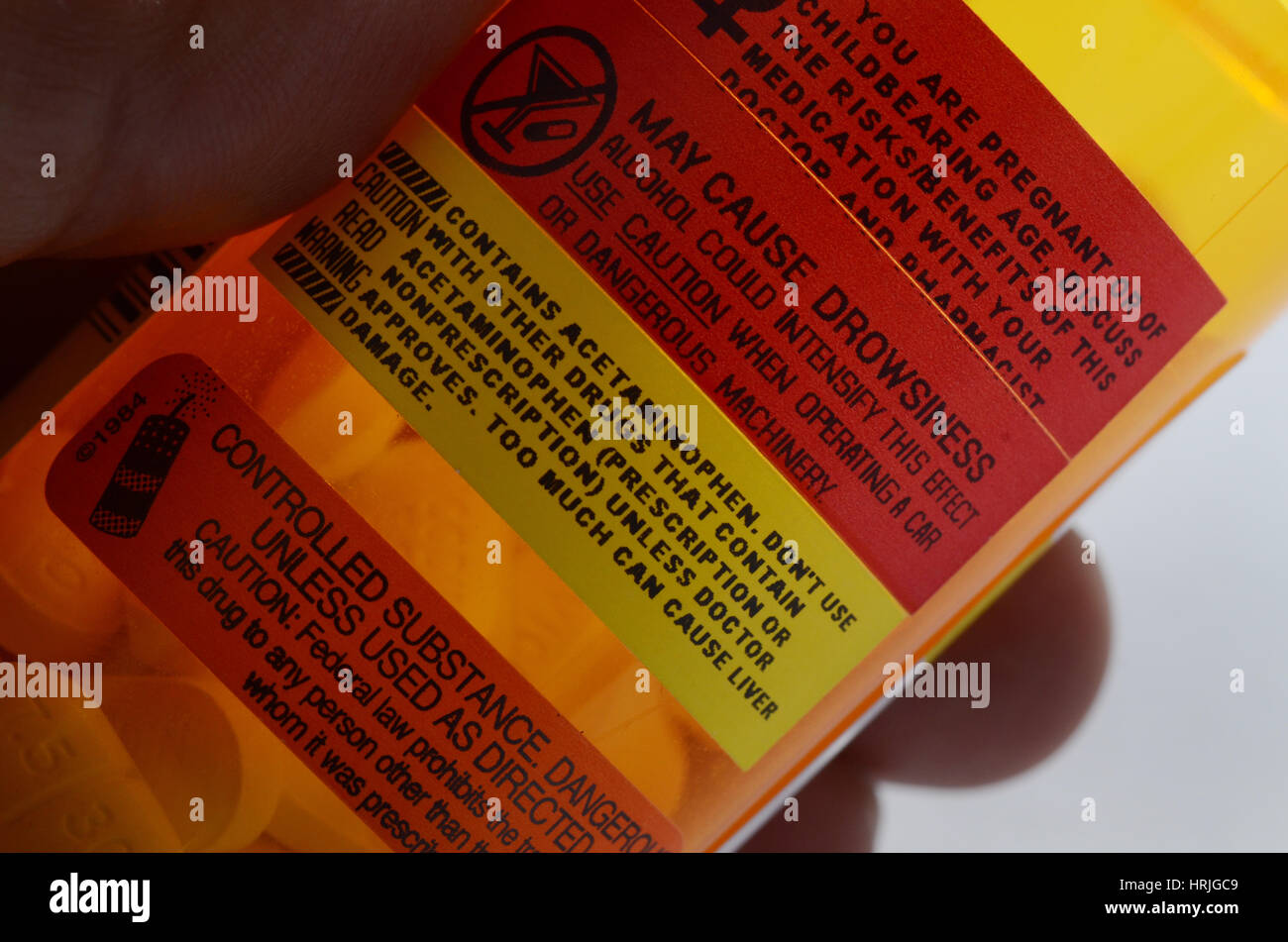 Medication Warning Label Stock Photo Alamy