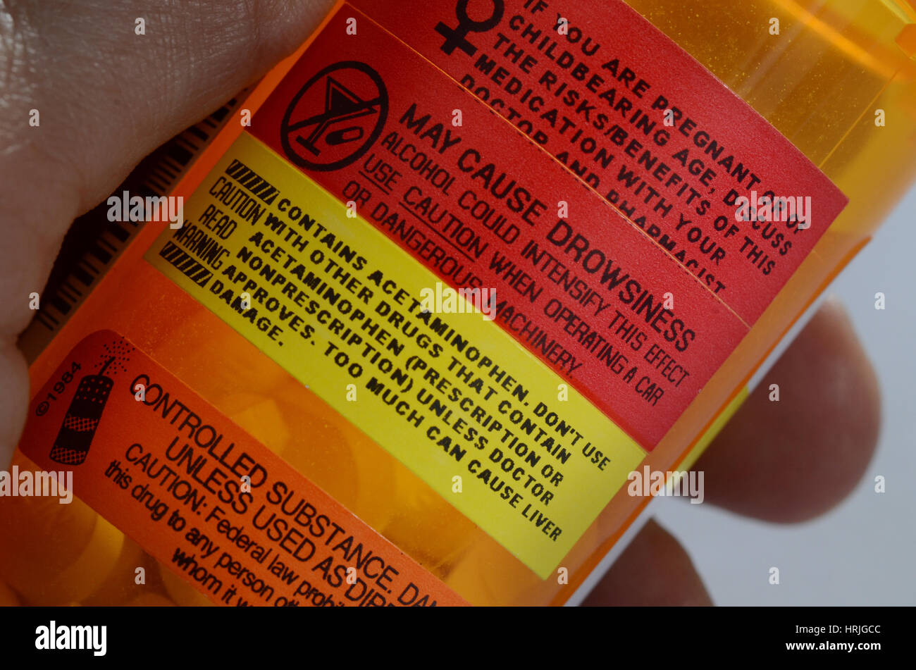 Medication Warning Label Stock Photo Alamy