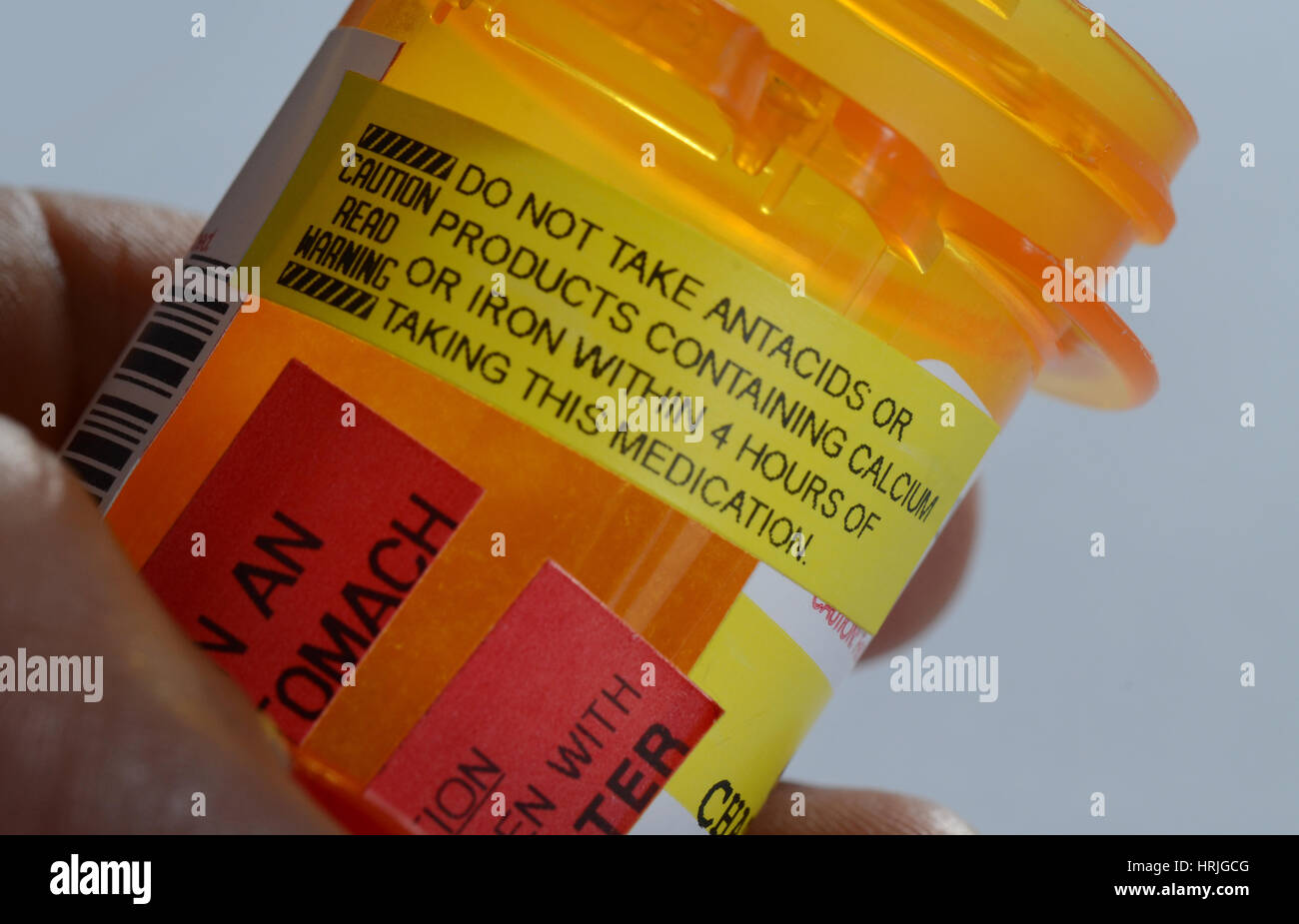 Medication Warning Label Stock Photo Alamy