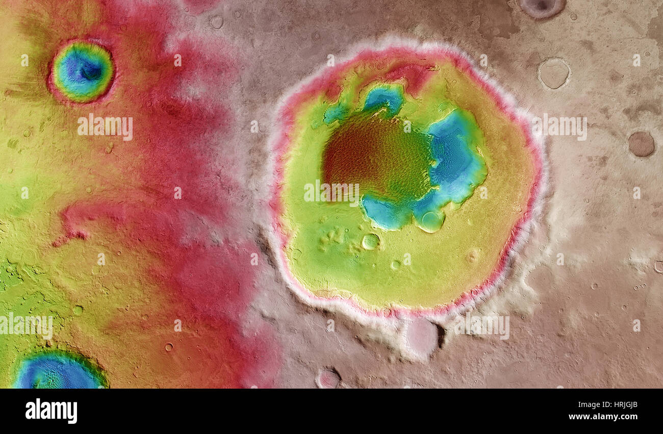 Mars' Rabe Crater Stock Photo