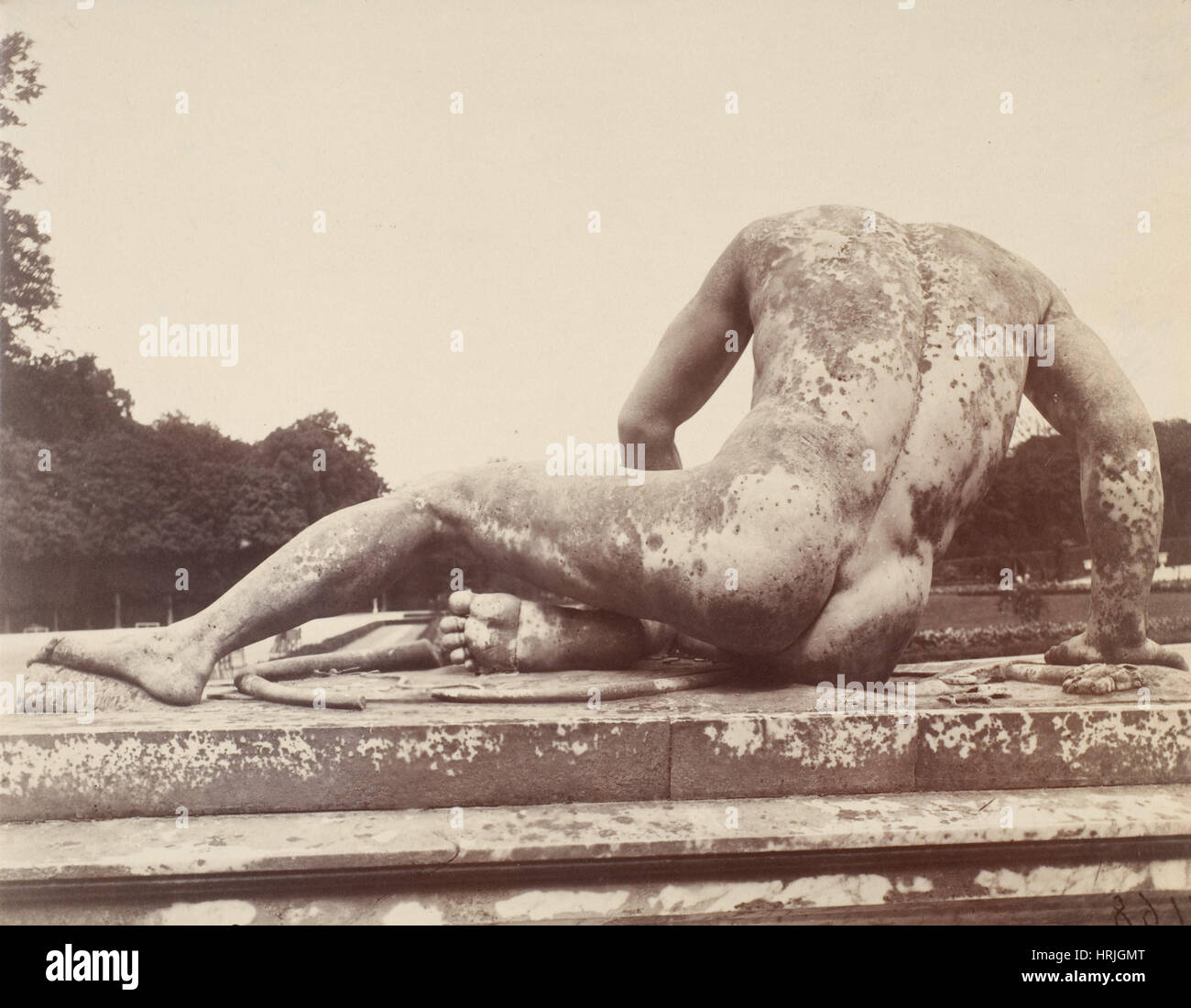 The Dying Gaul, Versailles, EugÌ¬ne Atget, 1923 Stock Photo