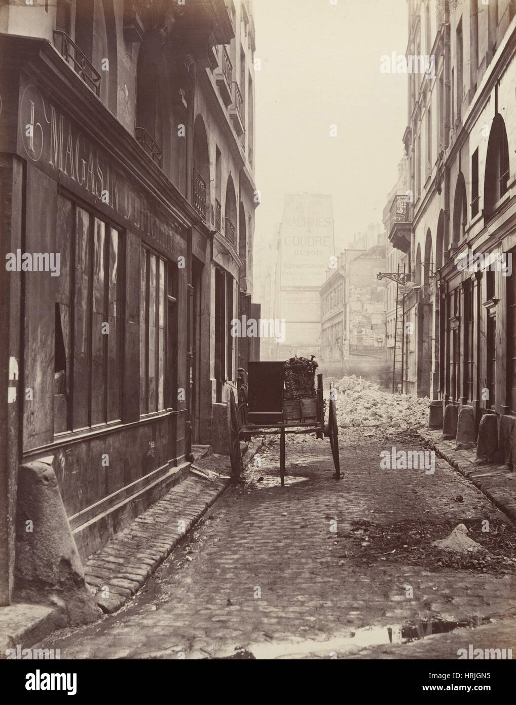 Paris Street Scene, Charles Marville, 1860s Stock Photo