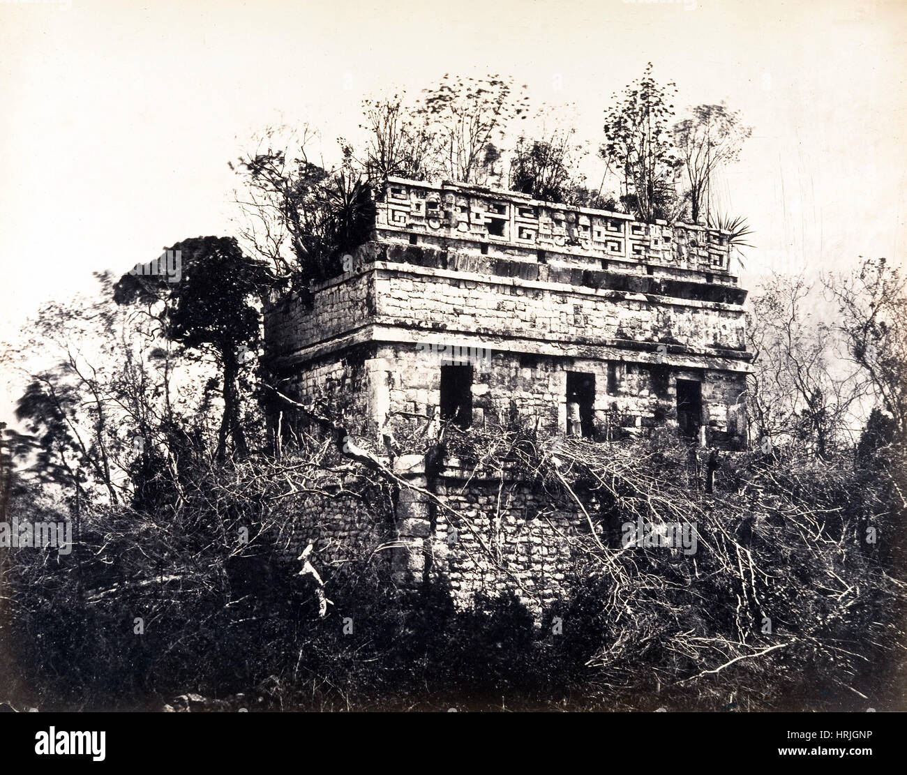 Chichen-Itza, Mayan Ruins, 1860s Stock Photo