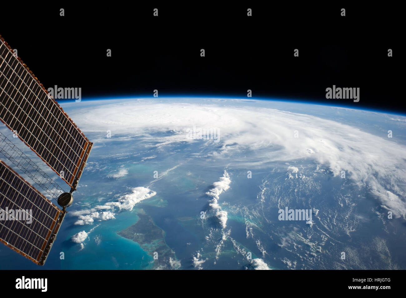 Hurricane Arthur from the ISS Stock Photo
