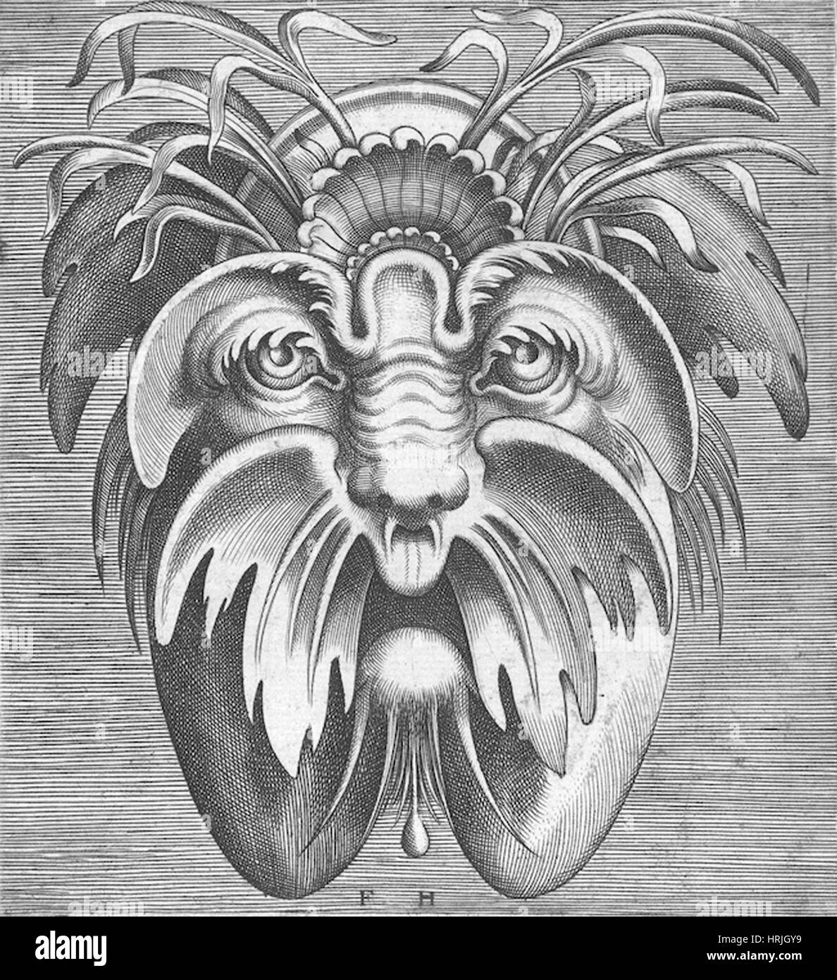 Flemish Mask, 1555 Stock Photo