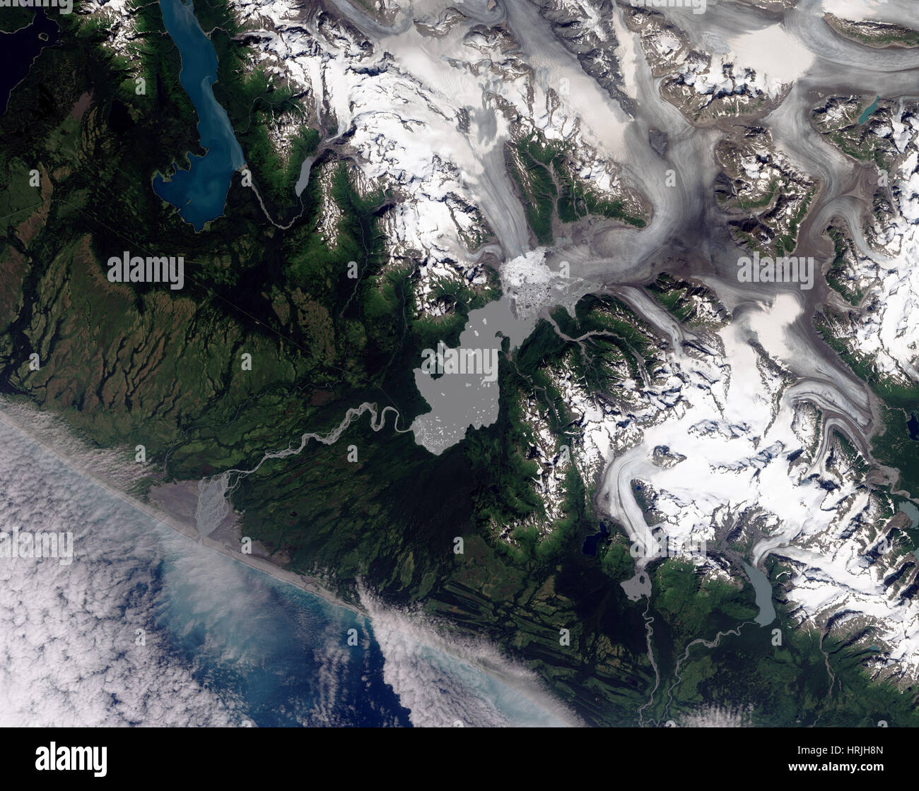 Retreating Yakutat Glacier, Alaska Stock Photo Alamy