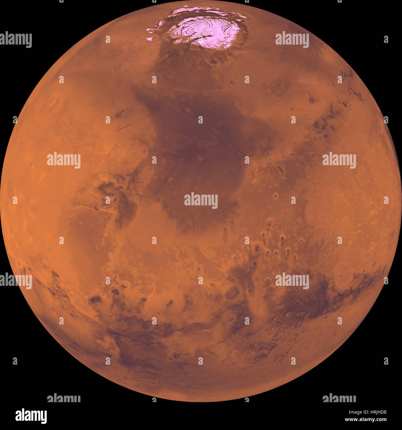 Mars, Viking Orbiter Mosaic Stock Photo