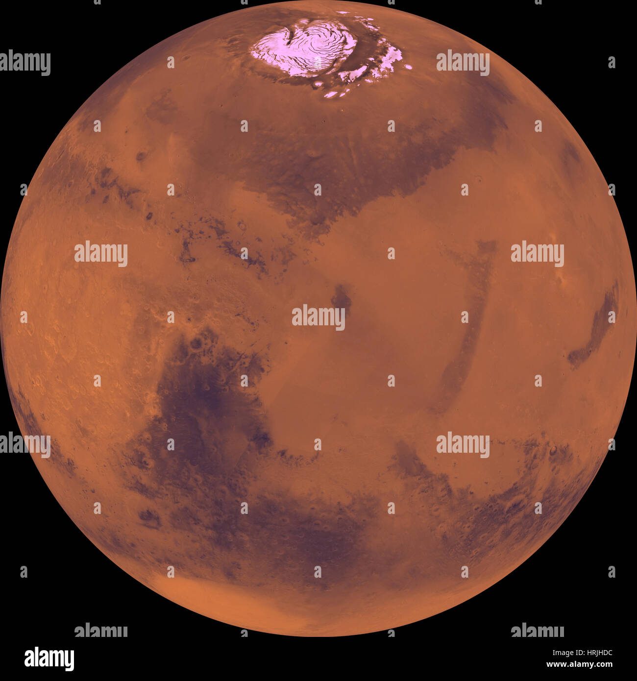 Mars, Viking Orbiter Mosaic Stock Photo