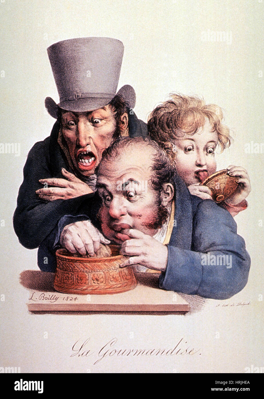 Gluttony, 1824 Stock Photo