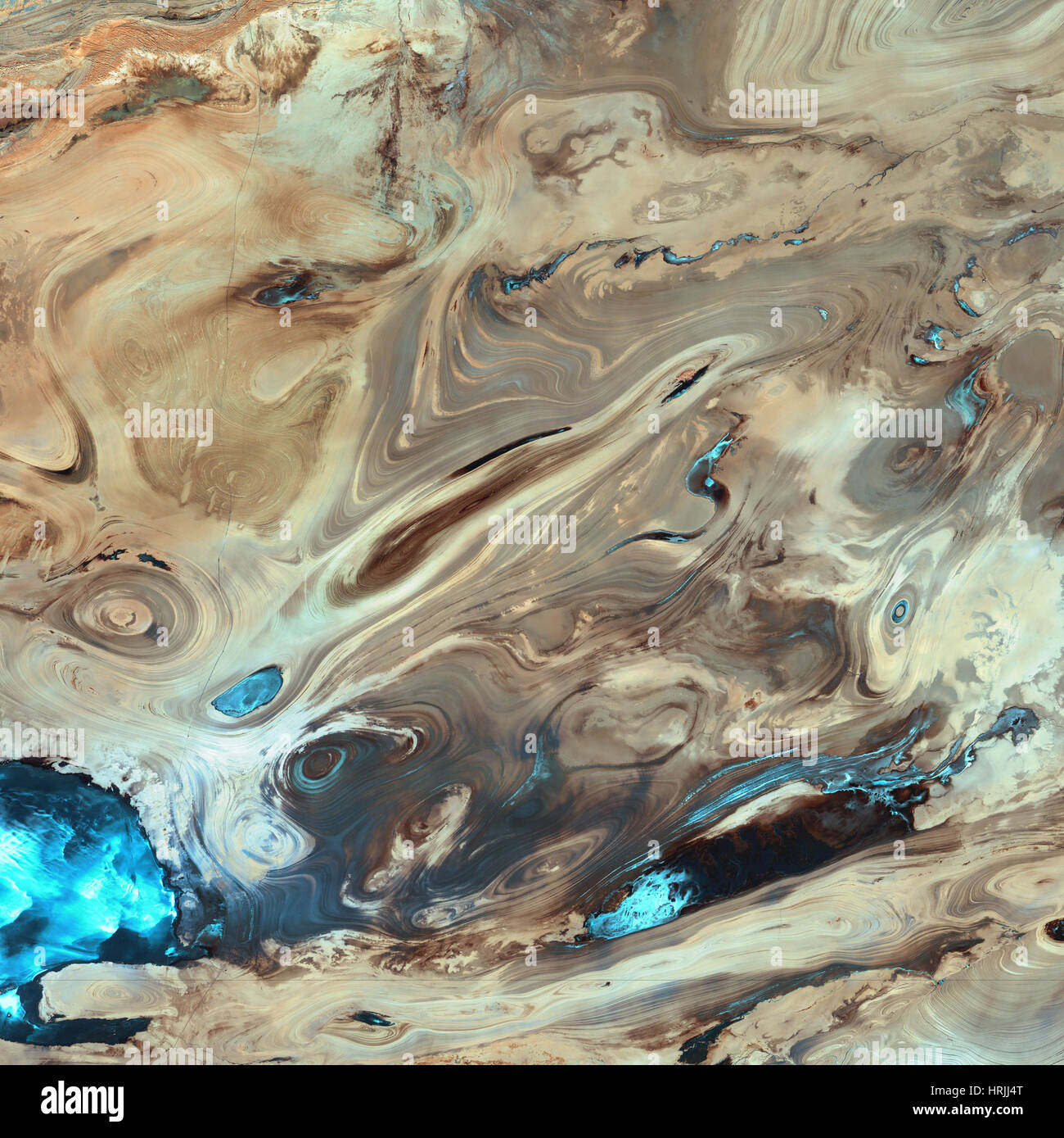 Great Salt Desert, Landsat 7 Stock Photo Alamy