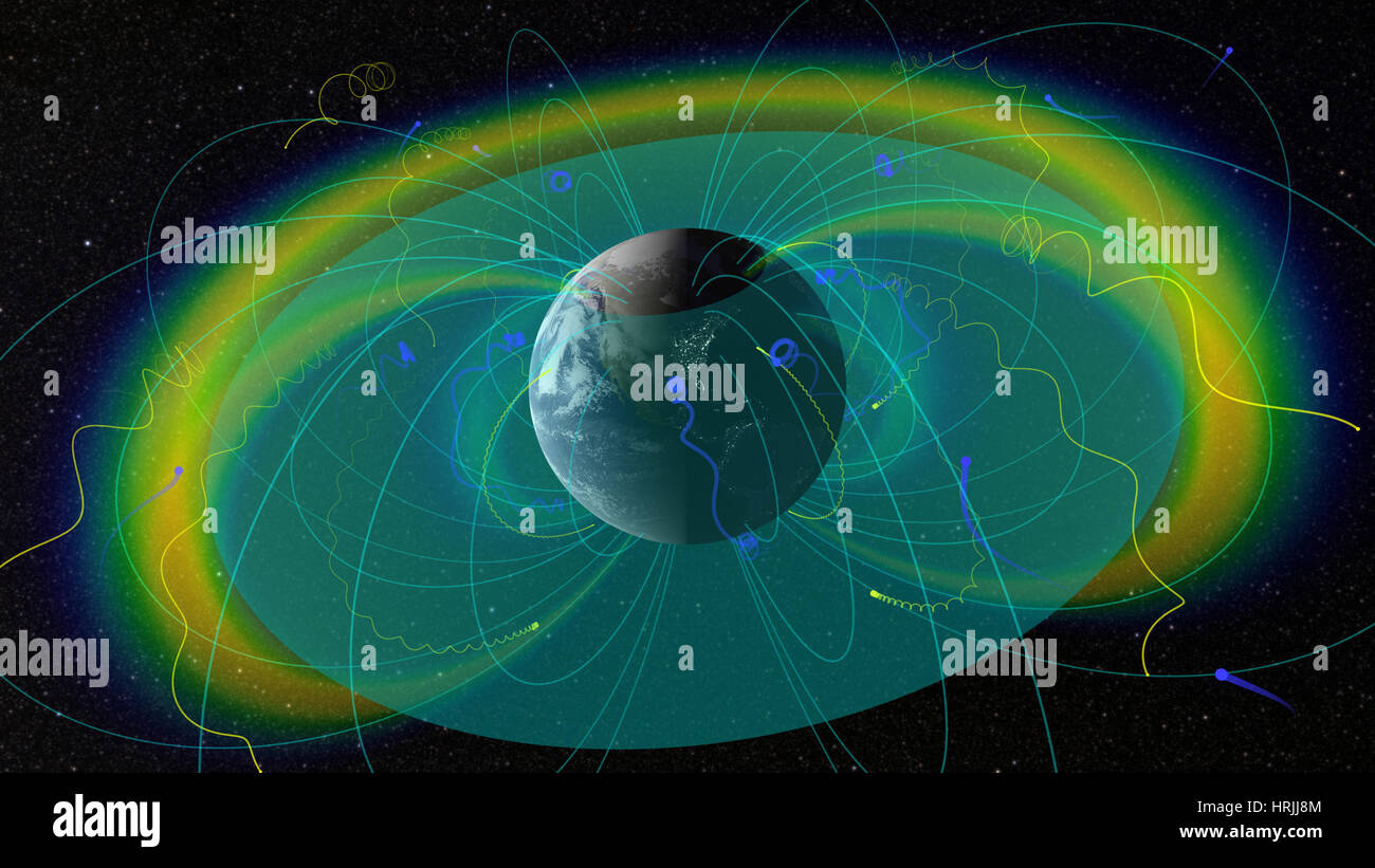 Earth's Radiation Belts and Plasmapause Stock Photo