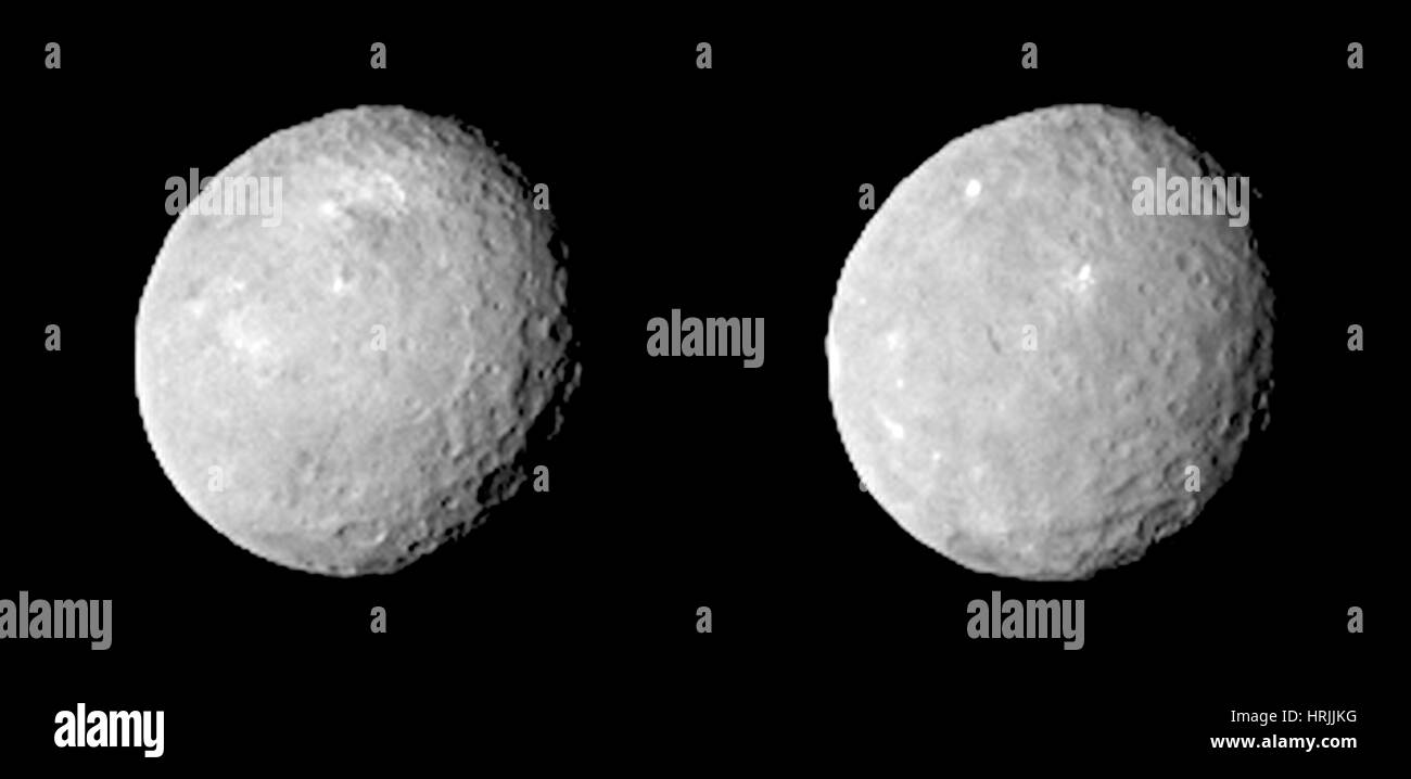 Two Views of Ceres Stock Photo