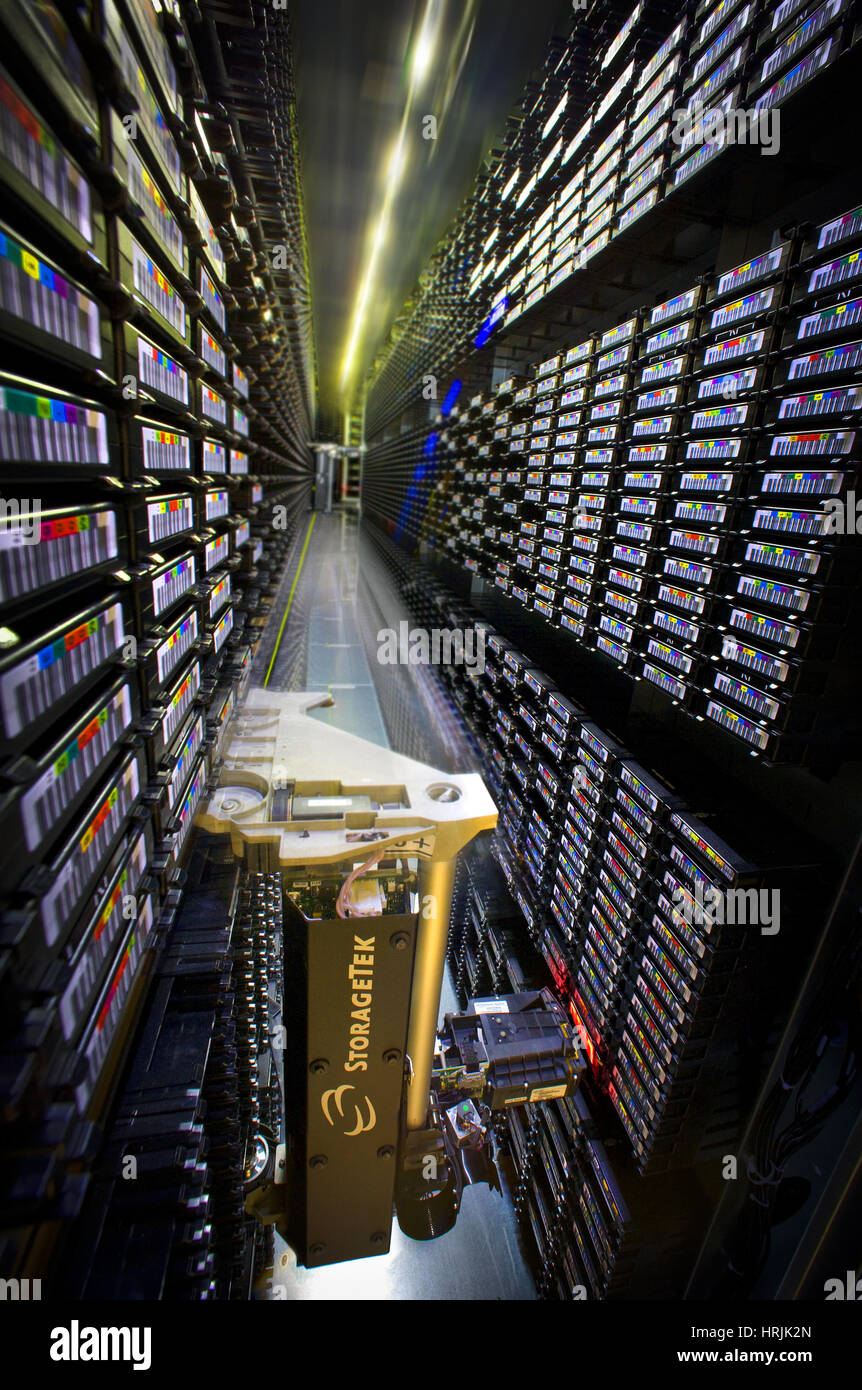 StorageTek Robotic Tape Storage Stock Photo Alamy