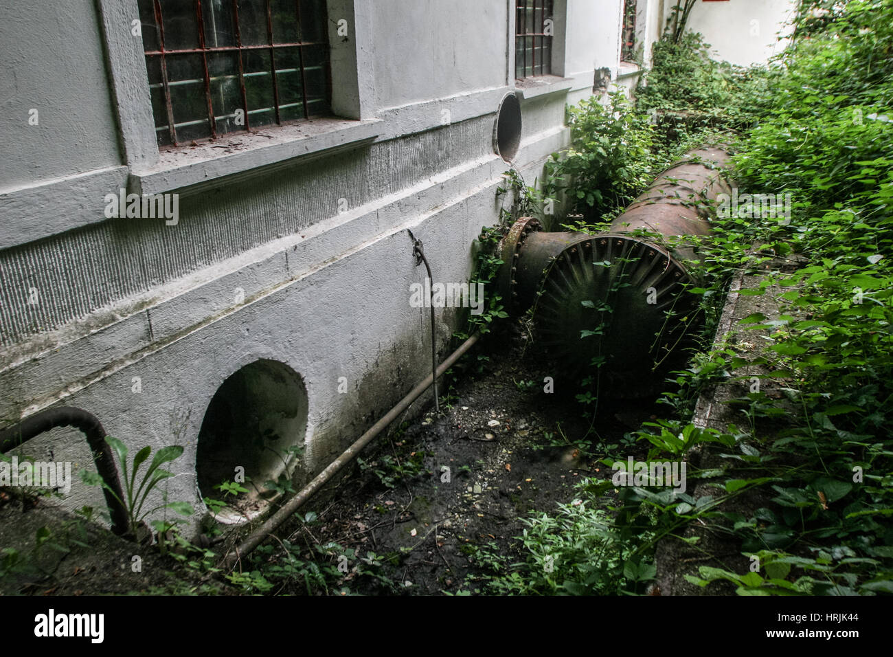 Hunedoara, Romania, September 6, 2009 Old generator in Catanas