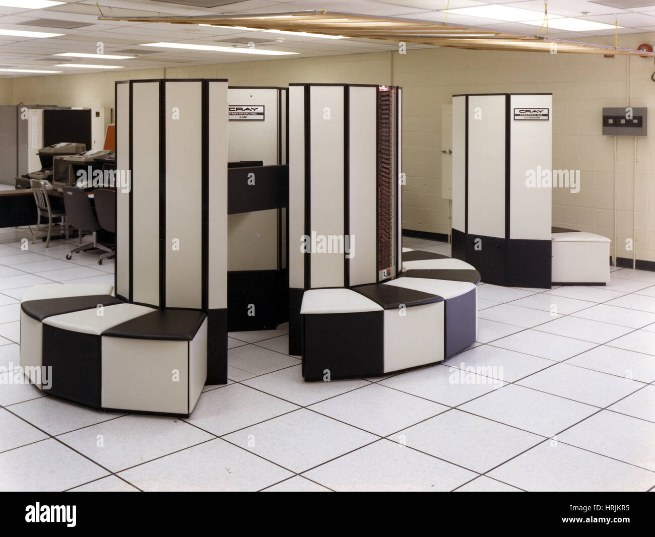 Cray-X MP/48 Supercomputer, LLNL, 1980s Stock Photo