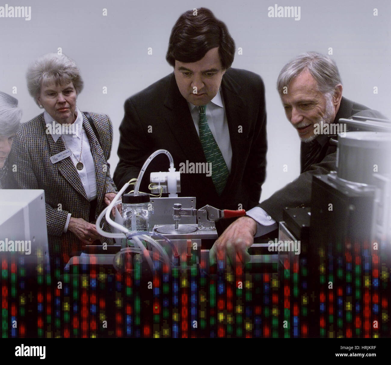 DNA Sequencing, Energy Secretary Richardson at JGI Stock Photo