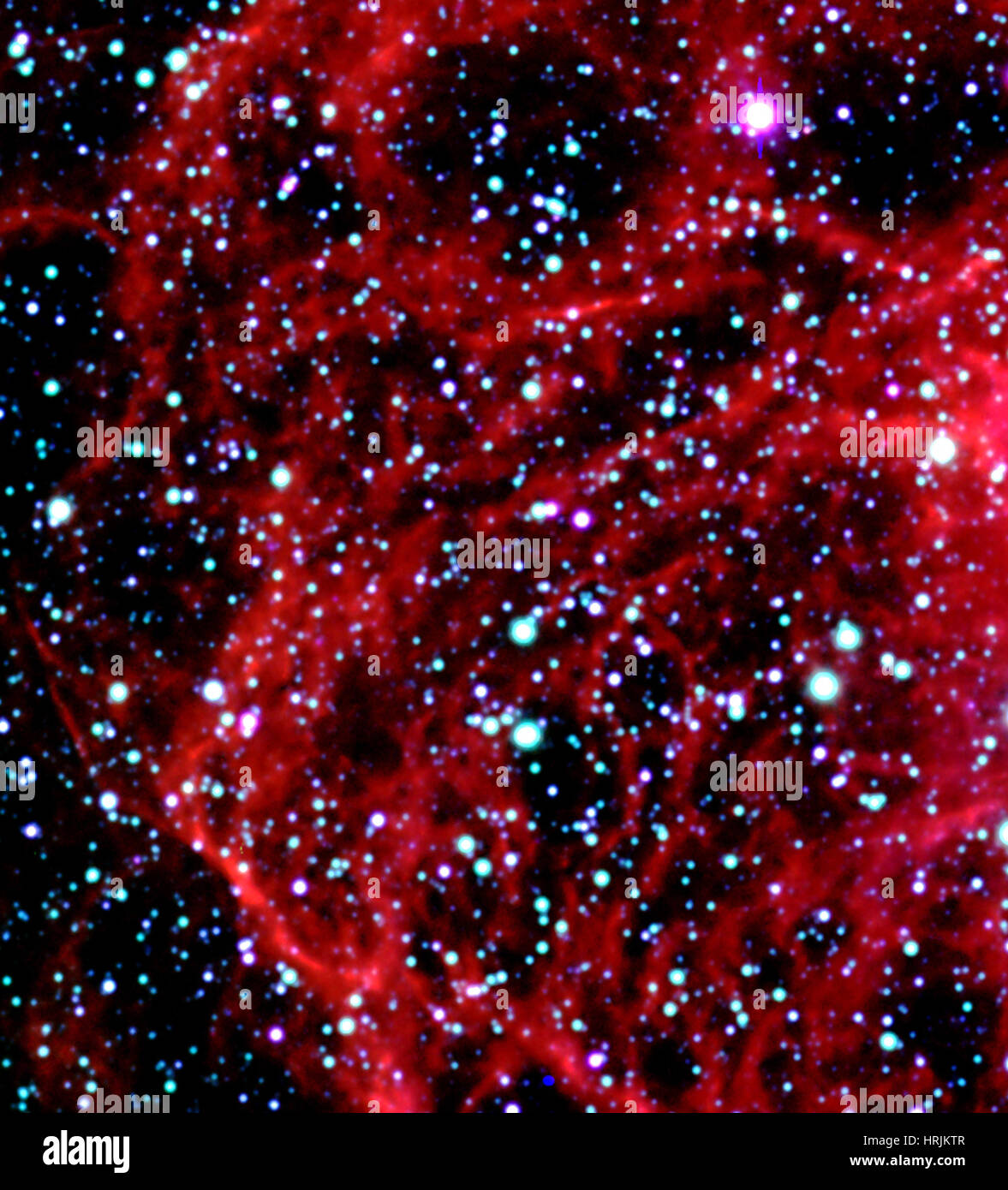 Superbubble Henize 70, N70 Nebula, LMC Stock Photo
