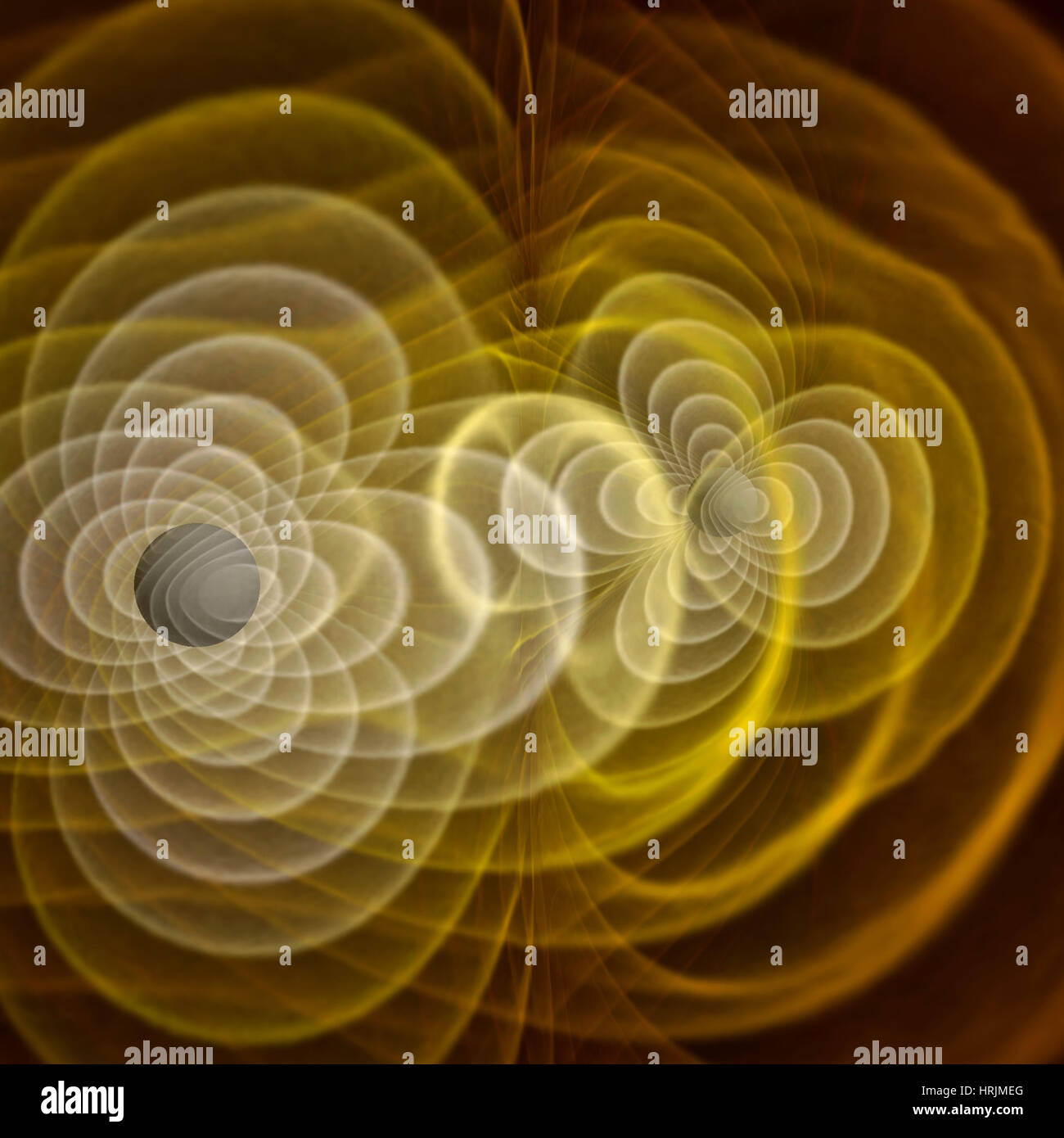 Gravitational Waves Merging Black Holes Stock Photo Alamy