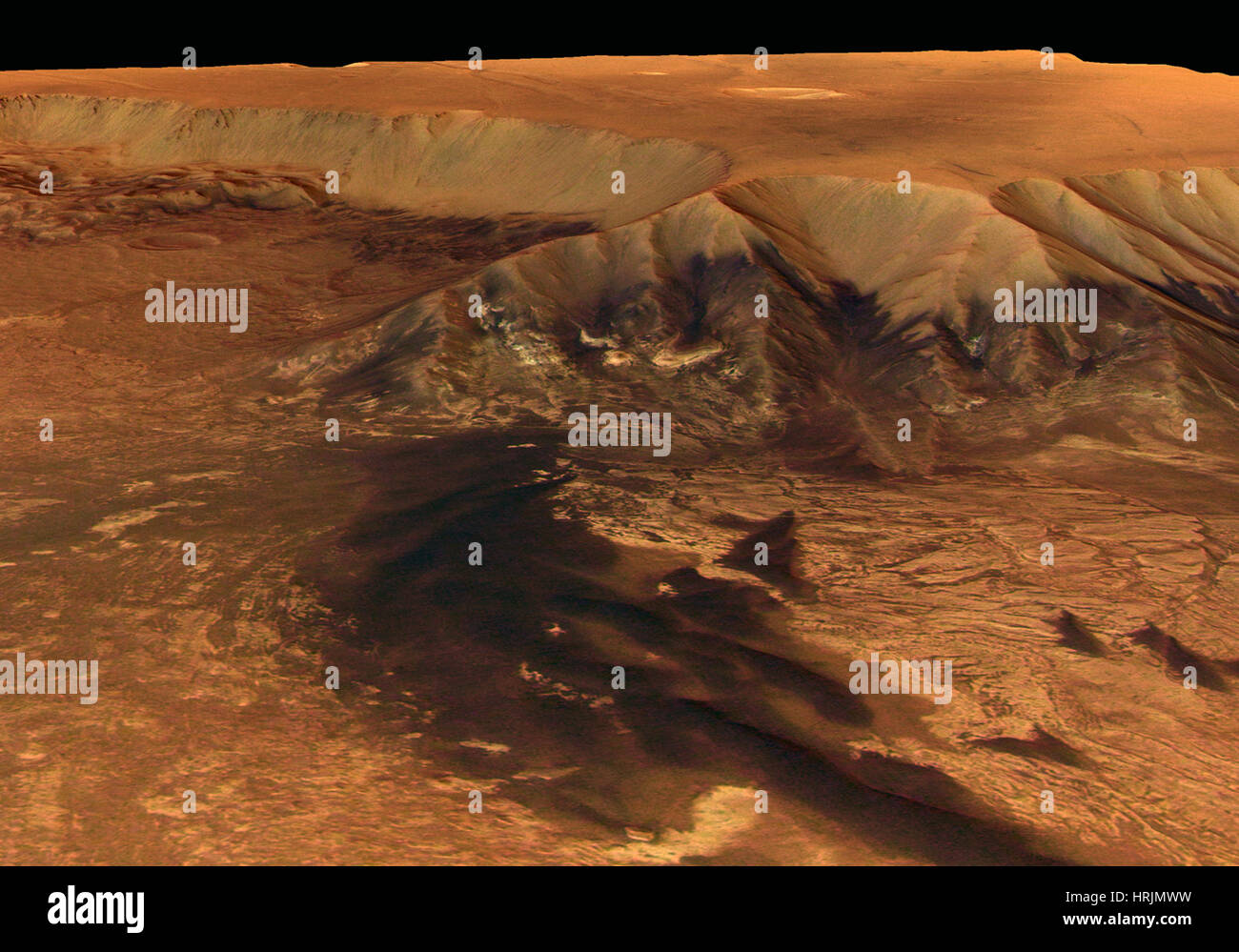 Mars, Valles Marineris Canyon, Melas Chasma Stock Photo