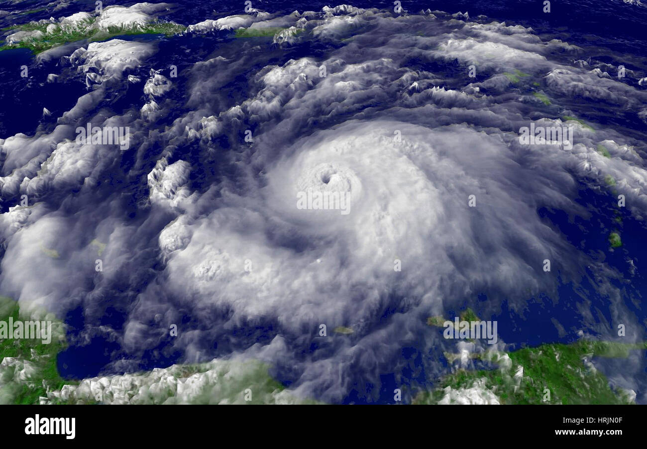 Hurricane Emily, 2005 Stock Photo