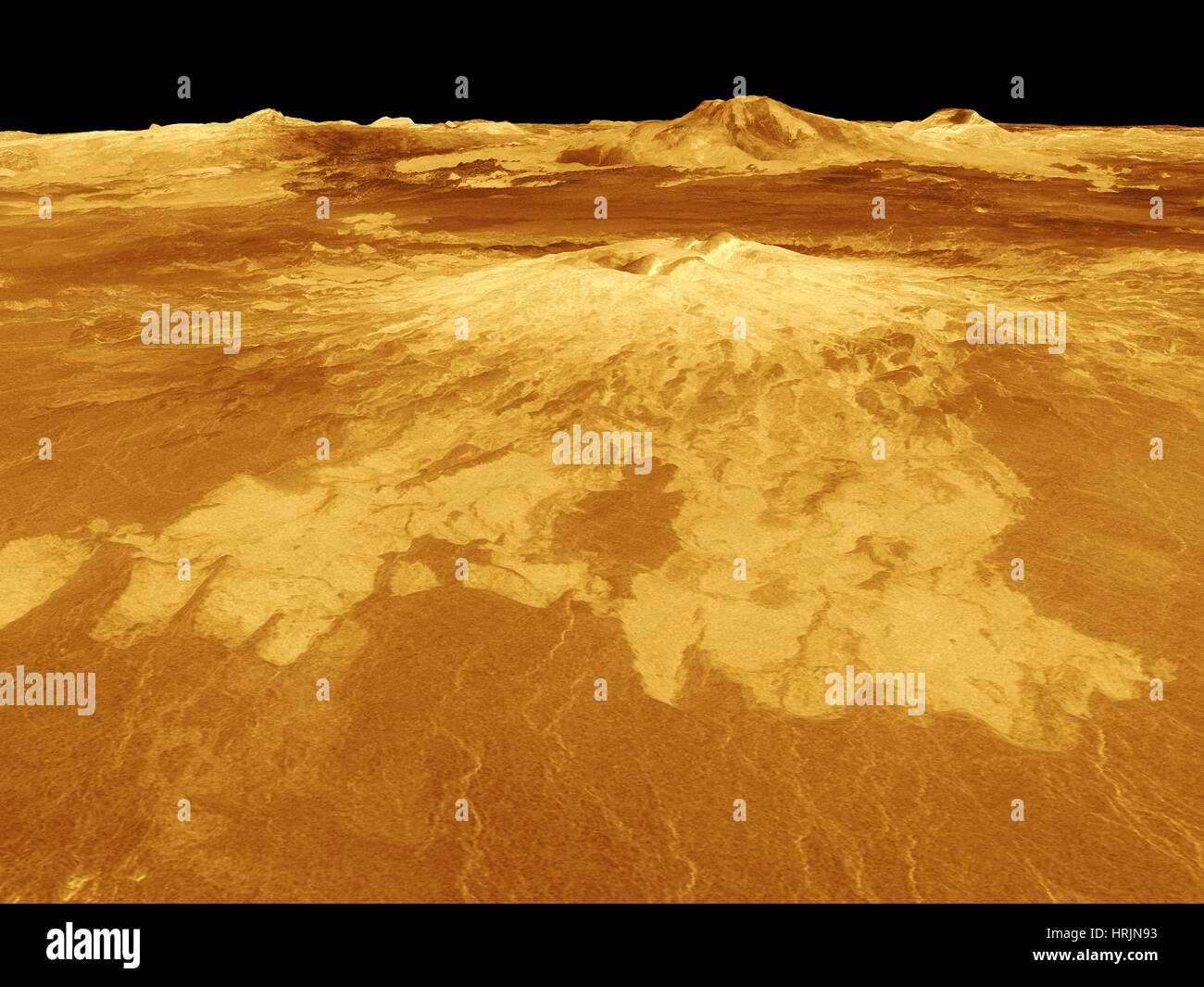 Venus, Sapas Mons Volcano Stock Photo