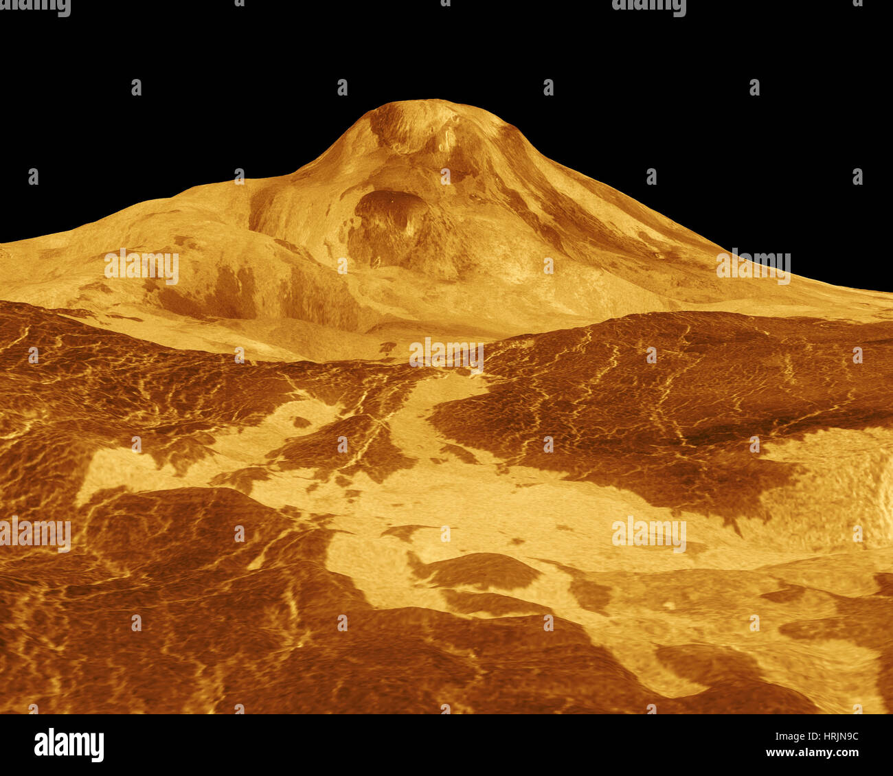 Venus, Maat Mons Shield Vocano Stock Photo