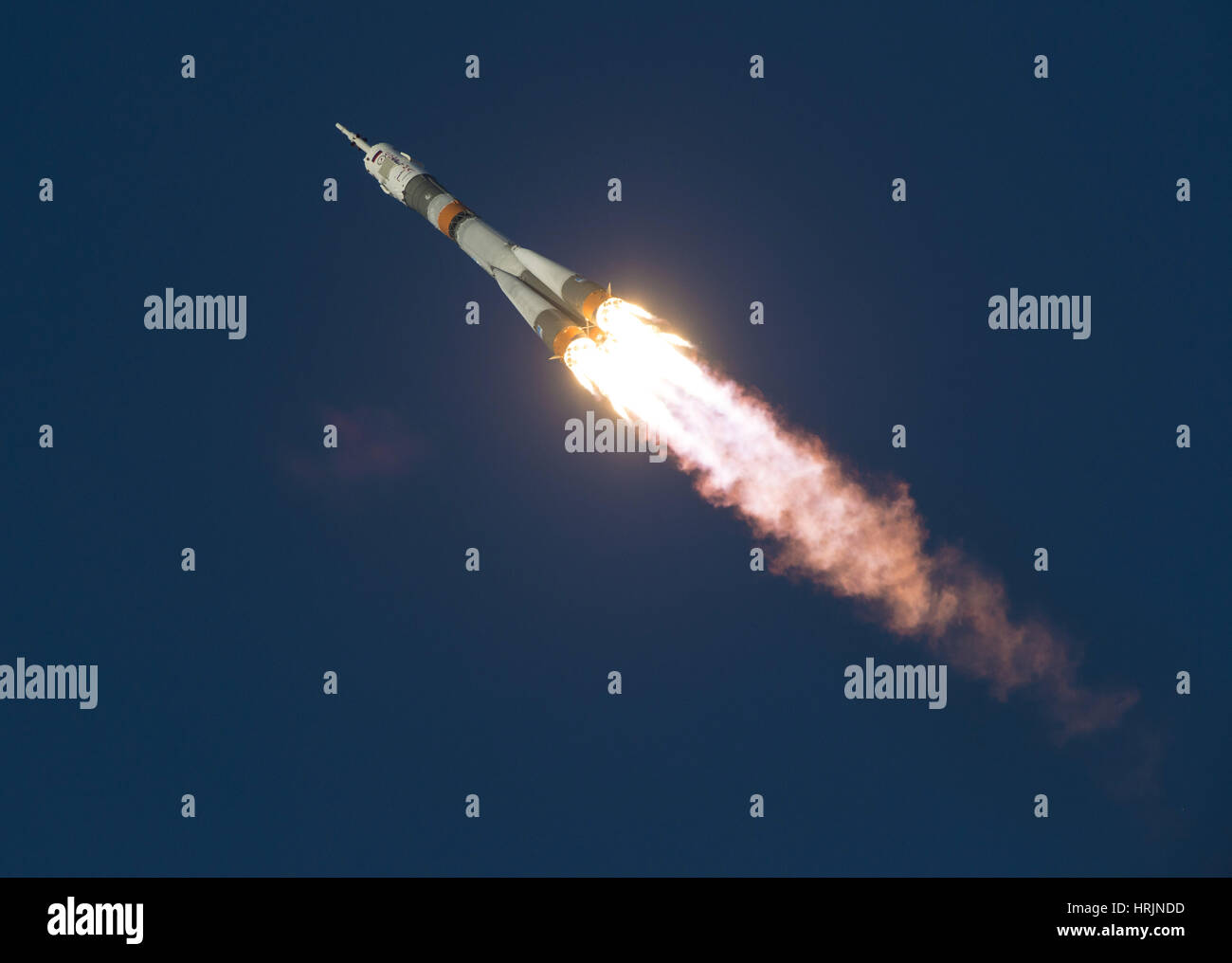 Expedition 46 Soyuz Launch to the ISS Stock Photo