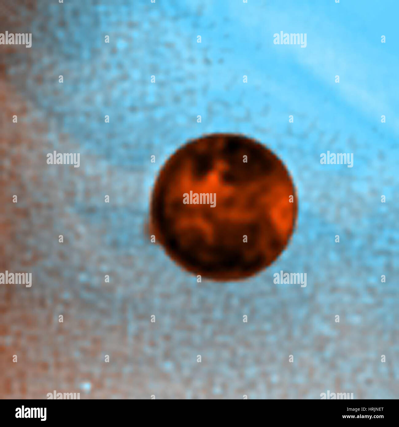 Active Volcanic Plumes on Io, HST Image Stock Photo