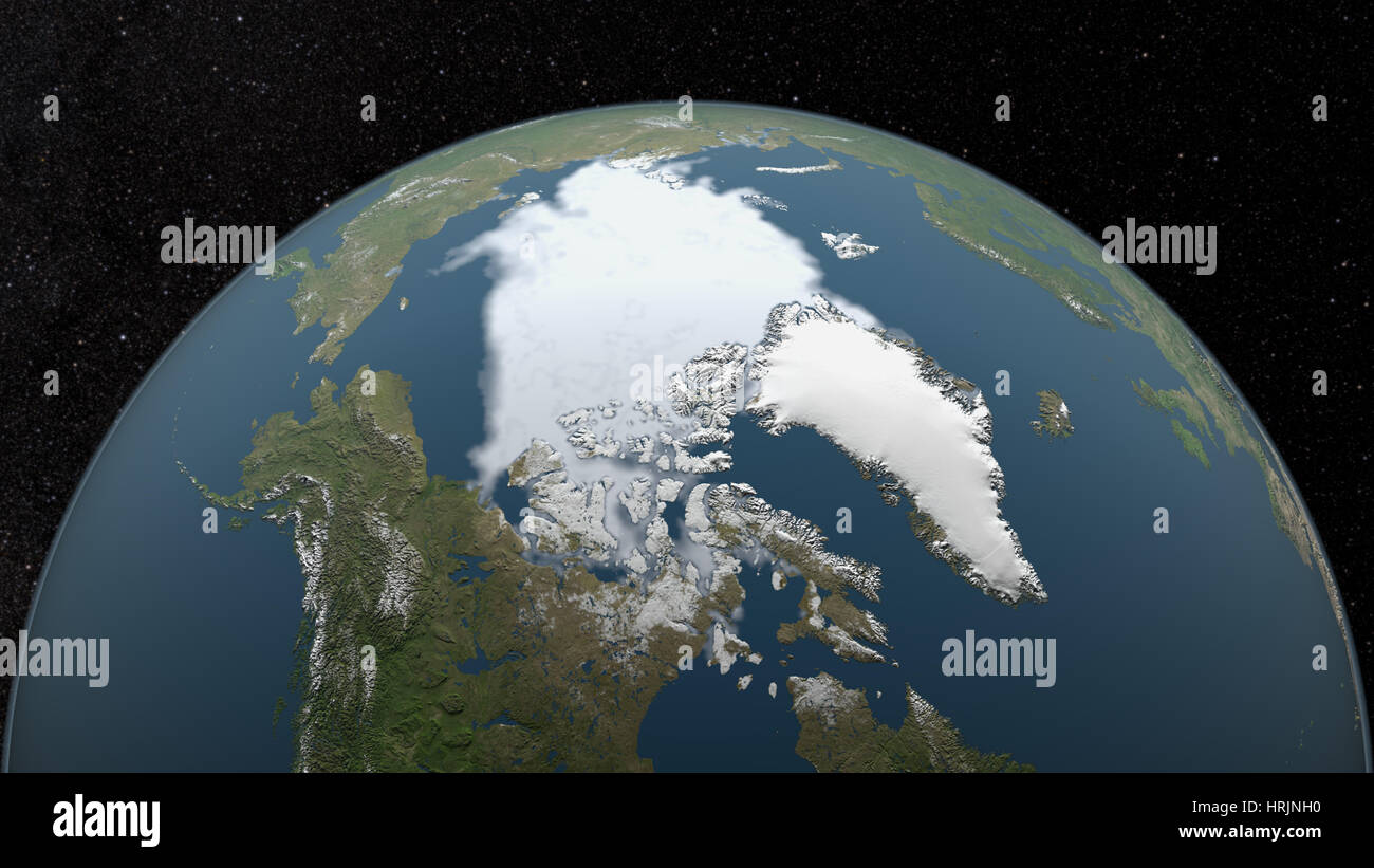 Arctic Minimum Sea Ice, 2004 Stock Photo