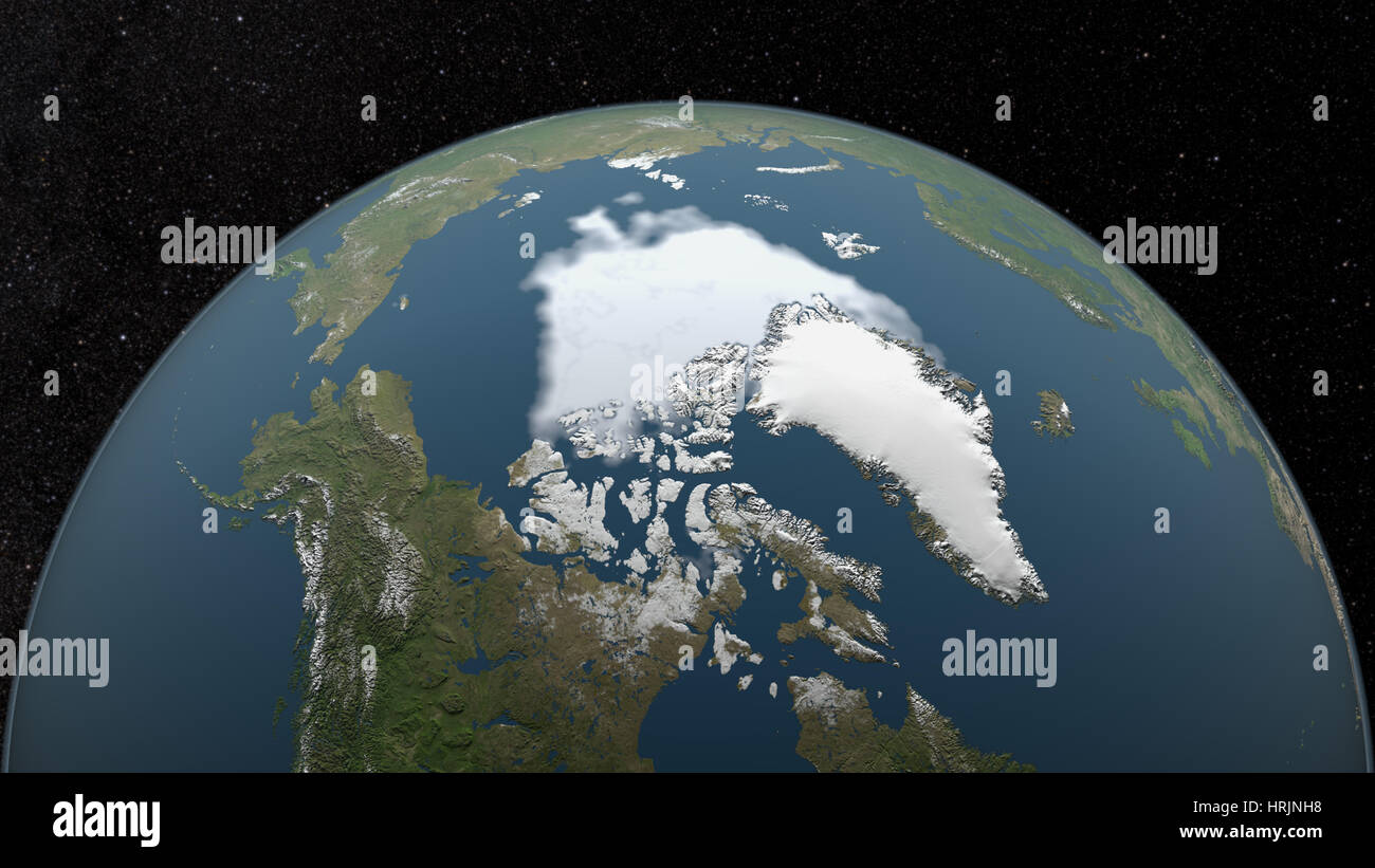 Arctic Minimum Sea Ice, 2012 Stock Photo
