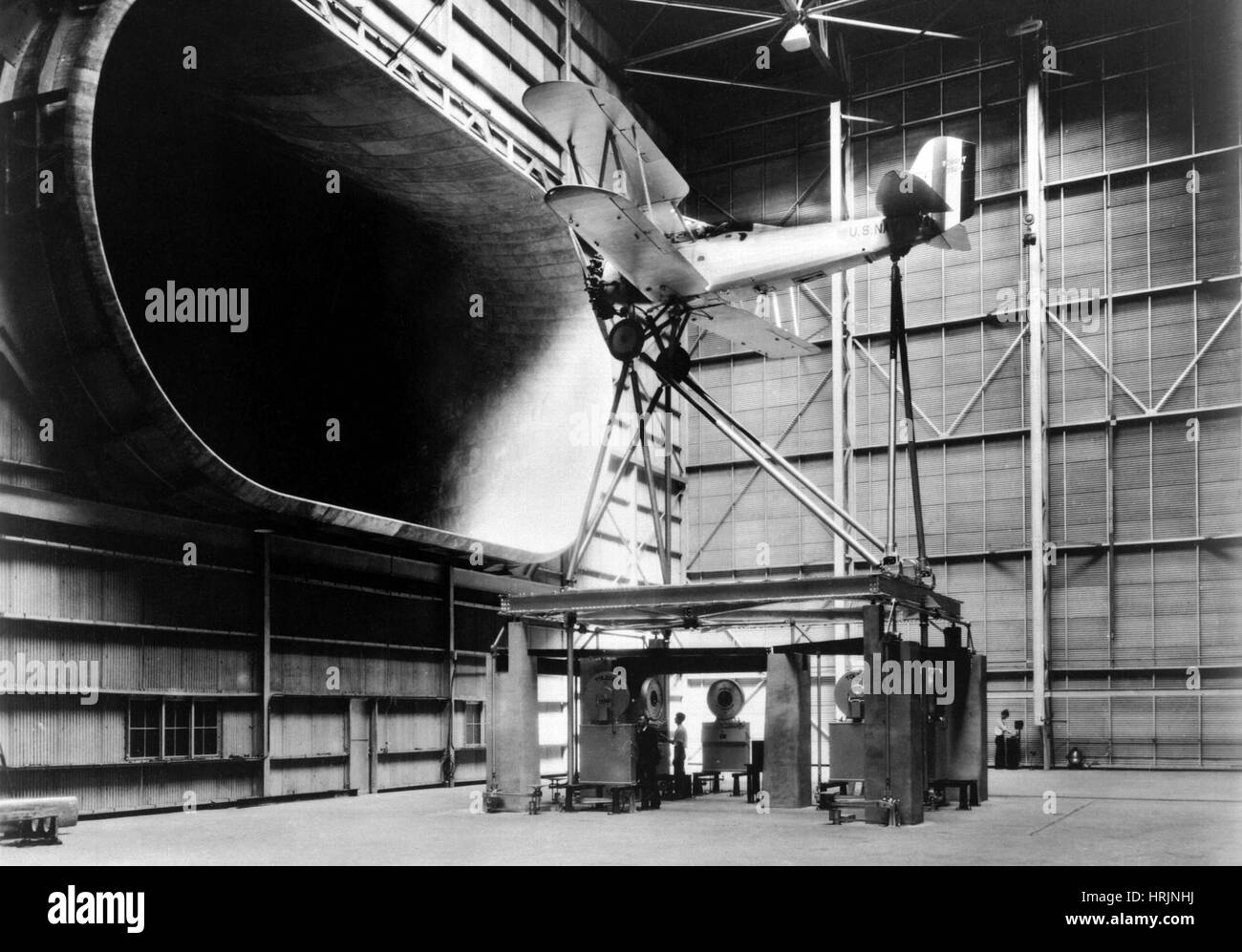 Full-Scale Tunnel, Vought O3U-1 Corsair II, 1931 Stock Photo