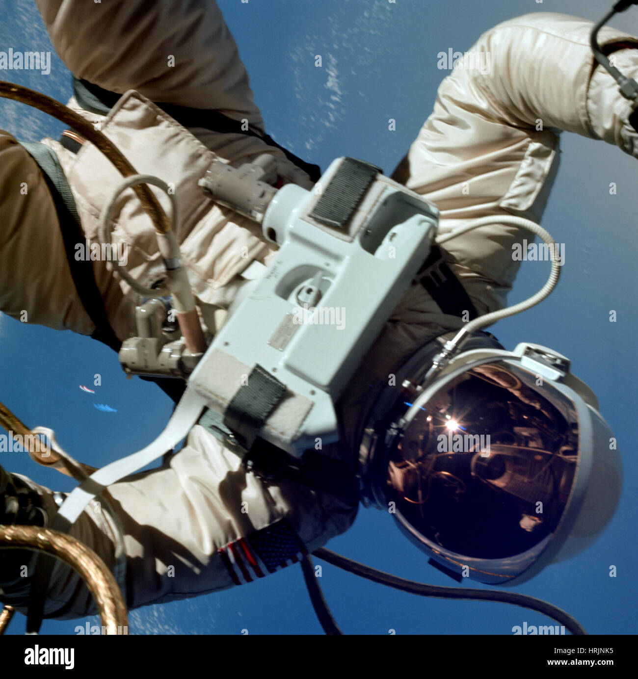 First American Spacewalk, Astronaut Ed White, 1965 Stock Photo