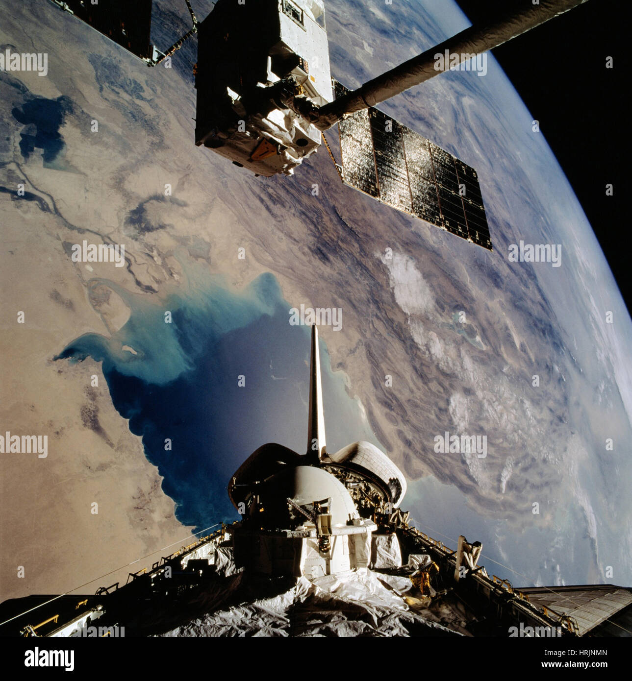 STS-46, Deployment of EURECA Satellite, 1992 Stock Photo