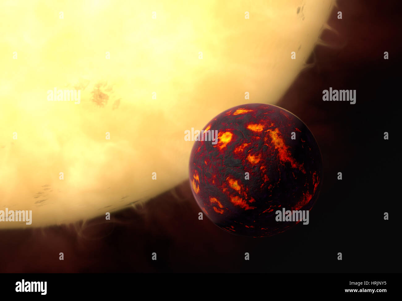 Exoplanet 55 Cancri e Stock Photo